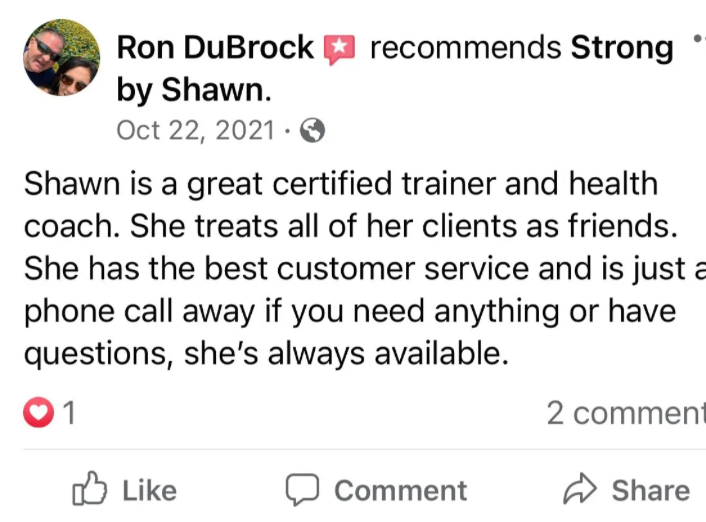 Client testimonial